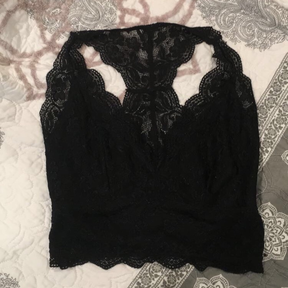 Black lace bralette